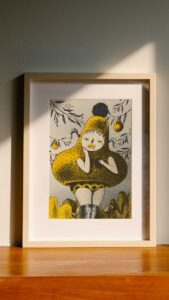 Poster enmarcado de Serigrafía del Artista Nef Espino